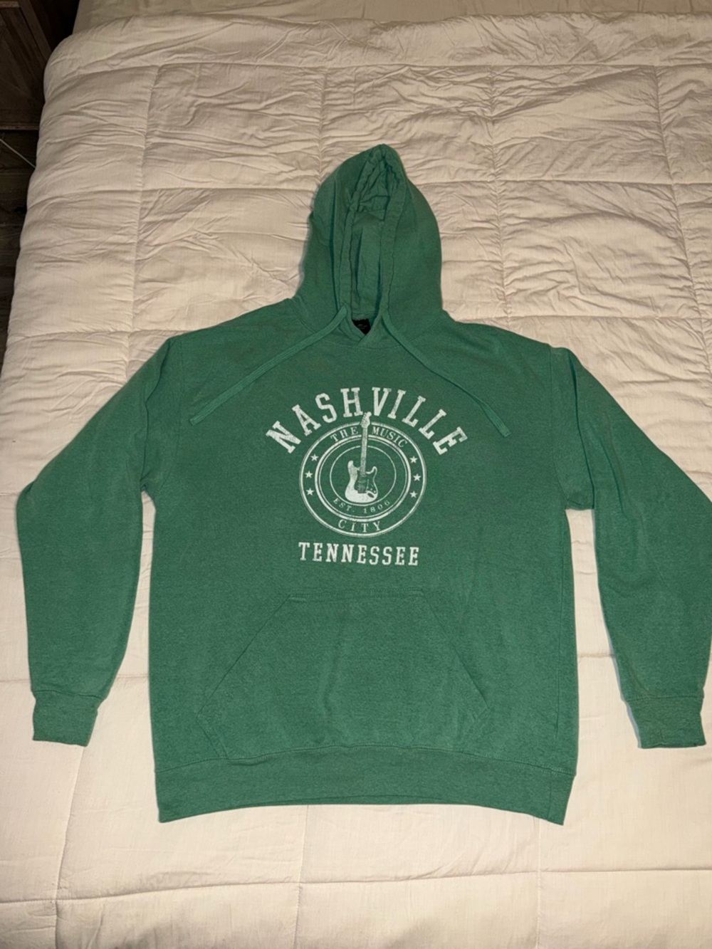 Nashville Tennessee Green Hooded Sweatshirt